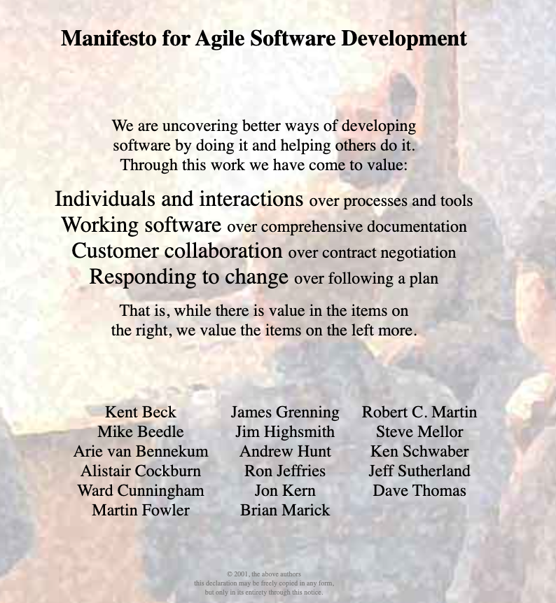 Agile Manifesto Principles