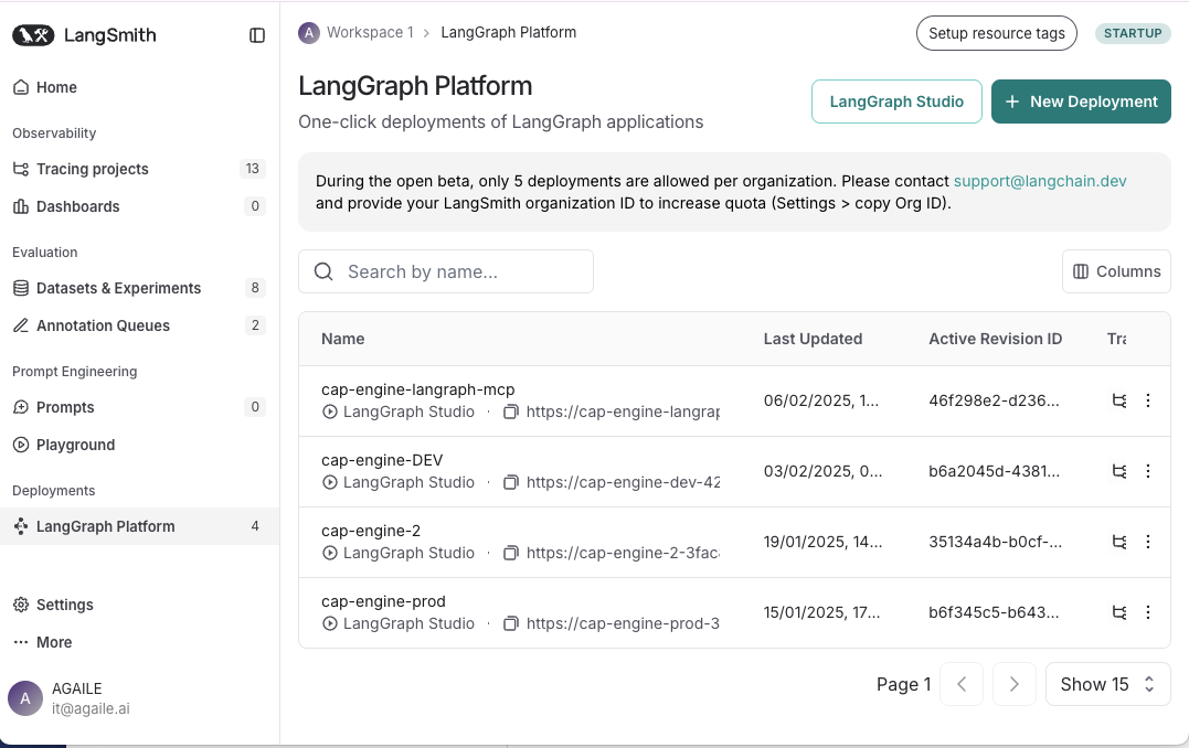 LangGraph Platform Deployment